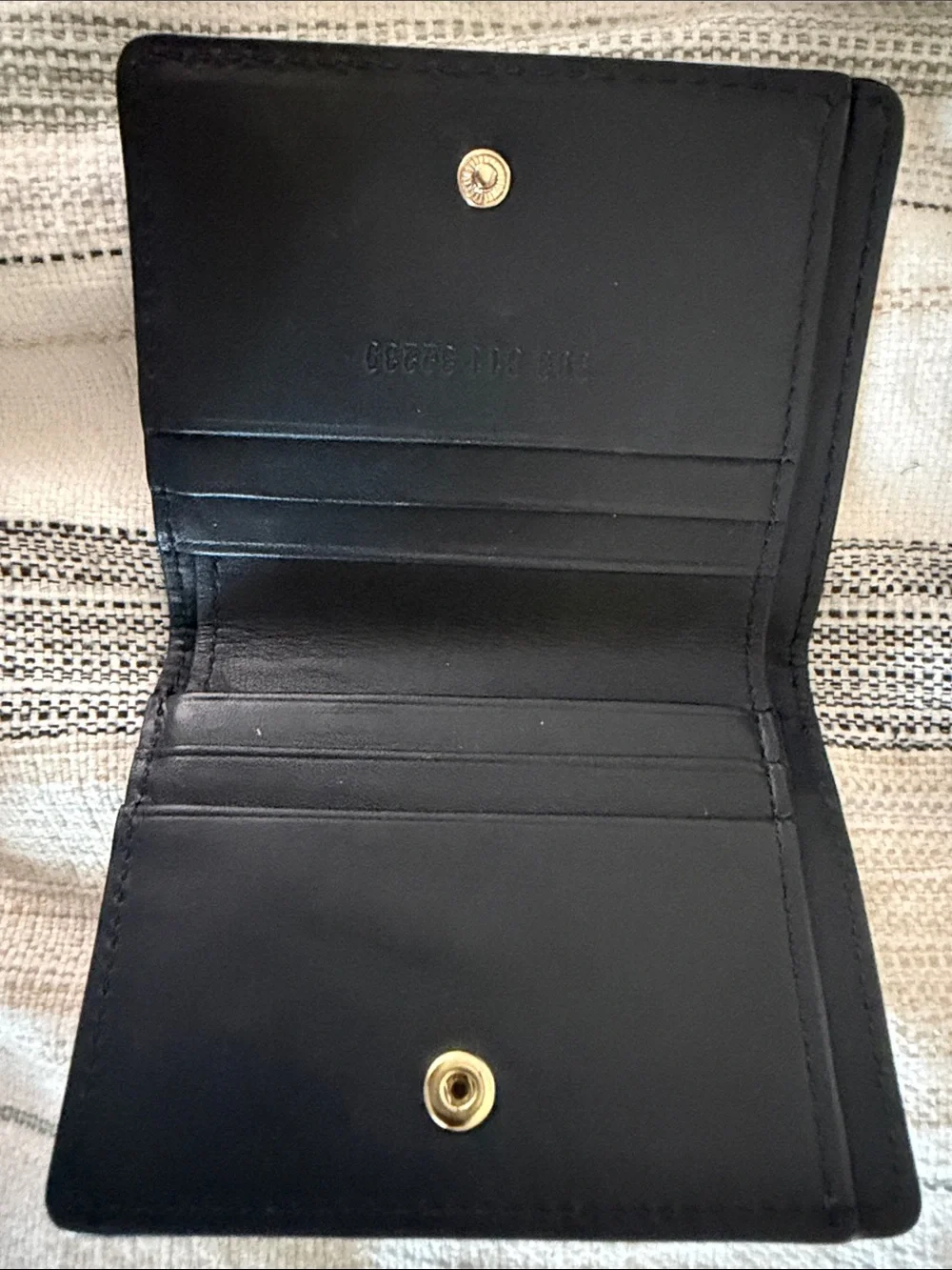 Shinola Black Leather Money Clip Wallet